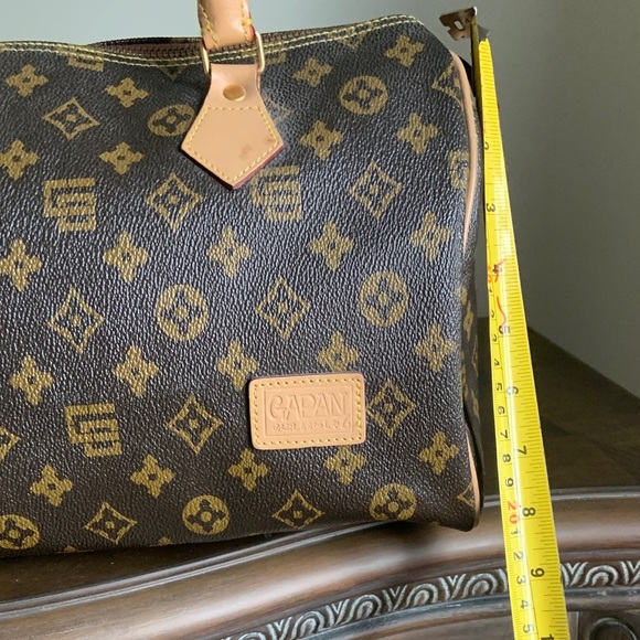 Leather Elegant Brown Monogram Duffel Bag - Picture 12 of 14